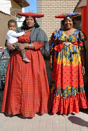 Herero women in Windhoek, Namibiaのeditorial素材
