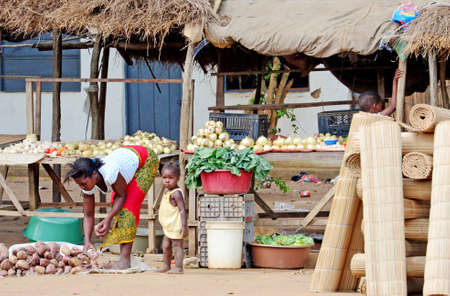 Mozambique market stallsのeditorial素材