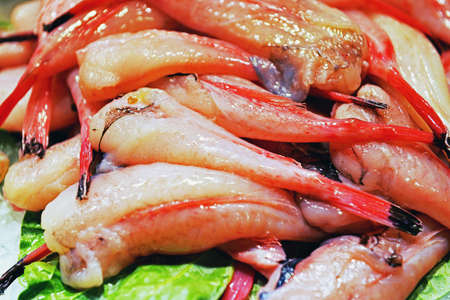 Mercat de la Boqueria in Barcelona, Spain Famous, lively public market that leaves nothing to be desired, offering meat, fish, fruit, vegetables and other foodsのeditorial素材