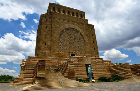 The Voortrekker monument in Pretoria, South Africa. The monument, inaugurated in 1949, was built to commemorate the great trek and the decisive battle on the Blood River.のeditorial素材