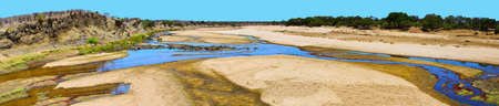 Landscape of the Kruger National Park in South Africa. The Kruger Park is located in the flat...