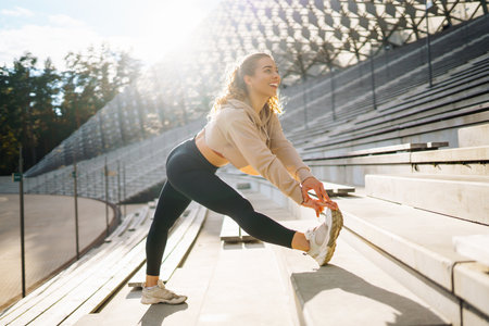Young woman with smart watch goes in for sports, performs sport exercises. Sport, Active life.