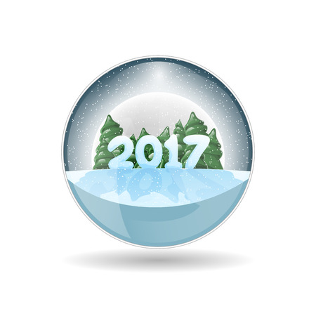 Christmas vector design element. Christmas crystal ball. New Year's Eve 2017.のイラスト素材