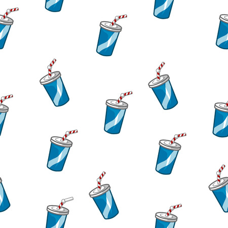 A remarkable pattern of glasses of sodaのイラスト素材