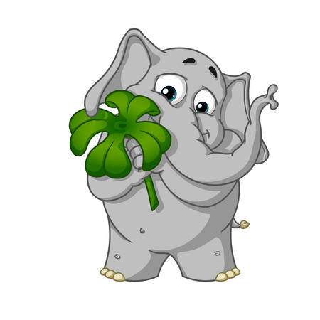 Holds Clover For Good Luckのイラスト素材 ストックフォト 写真素材のstock Foto ストックドットフォト
