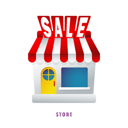 Webstore. Discount. Sale.  Vector illustration. Flat. Gradient.のイラスト素材