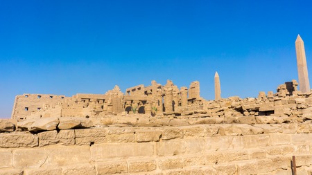 Panoramic view of the ancient temple of Egyptの写真素材