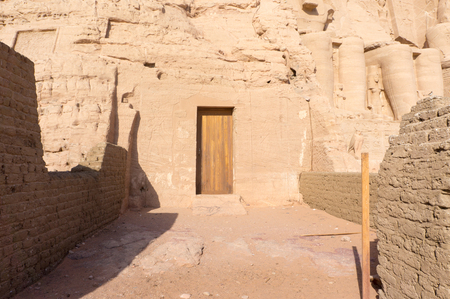Egyptian ancient temple a door for staff