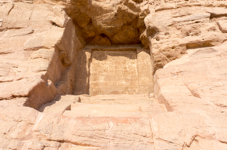 Egyptian ancient temple engravings on the wall
