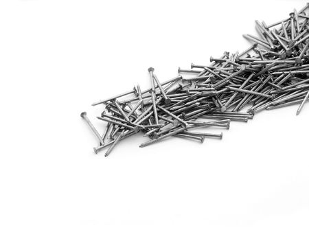 a pile of nailsの写真素材