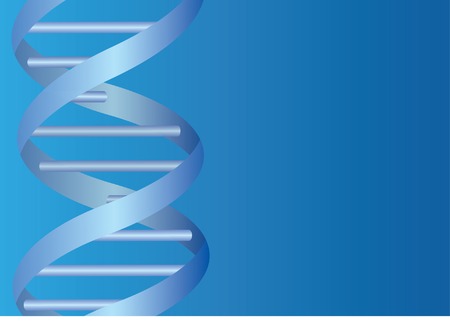Dna spiral on blue background. のイラスト素材