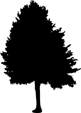 silhouette of isolated treeのイラスト素材