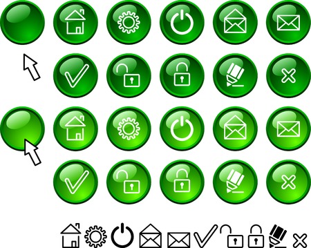 Collection of buttons. Vector illustration. のイラスト素材