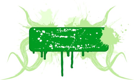 Green floral placard. Vector illustration.のイラスト素材