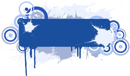 Blue grunge placard. Vector illustration.のイラスト素材