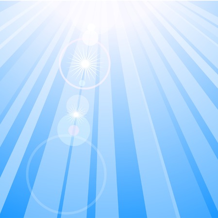Flare in blue sky. Vector illustration. のイラスト素材