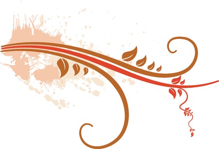 Grunge floral backdrop. Vector illustration. のイラスト素材