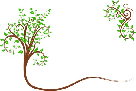 Beautiful ornate tree. Vector illustration. のイラスト素材
