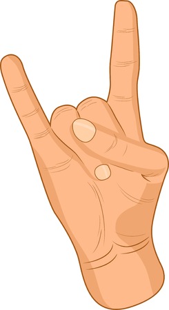 Punk male hand. Vector illustration. のイラスト素材