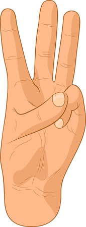 Number three sign. Vector illustration. のイラスト素材