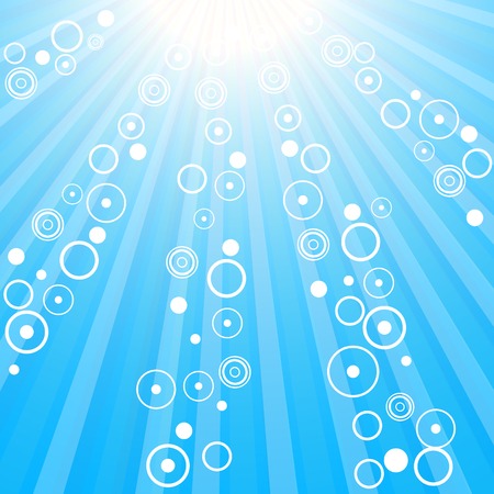 Sun and sunbeams. Vector illustration. のイラスト素材