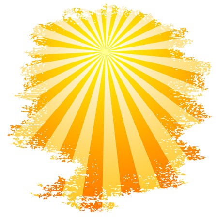 Sun and sunbeams. Vector illustration. のイラスト素材