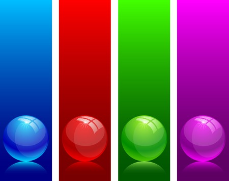 Beautiful glossy balls. Vector illustration. のイラスト素材