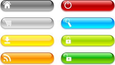 Beautiful shiny buttons. Vector illustration. のイラスト素材