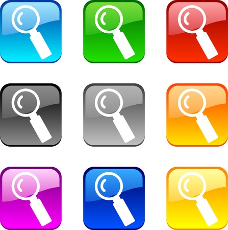 Search shiny buttons. Vector illustration. のイラスト素材