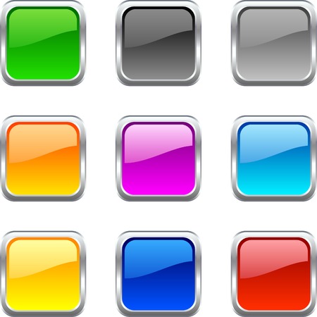 Web shiny buttons. Vector illustration. のイラスト素材