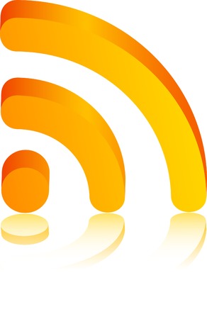 3d rss icon. Vector illustration.のイラスト素材