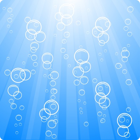 Blue water with bubbles. Vector illustration. のイラスト素材