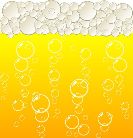 Golden beer and bubbles. Vector.のイラスト素材