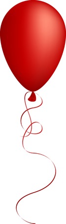 Realistic red balloon. Used mesh. のイラスト素材