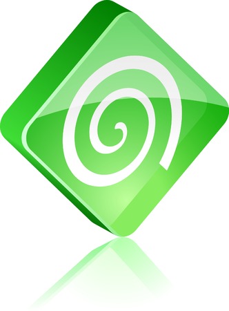 Swirl glass button. Vector illustration. のイラスト素材