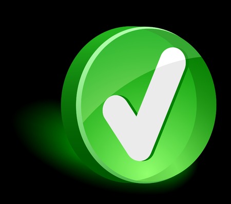 Validation 3d icon. Vector illustration. のイラスト素材