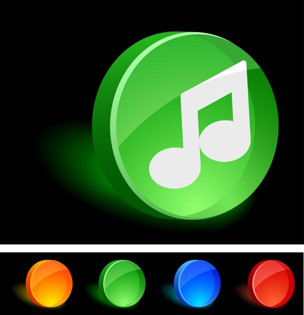 Music 3d icon. Vector illustration. のイラスト素材