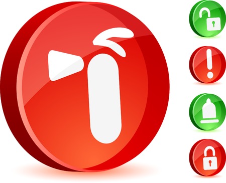 Security 3d icons. Vector illustration. のイラスト素材