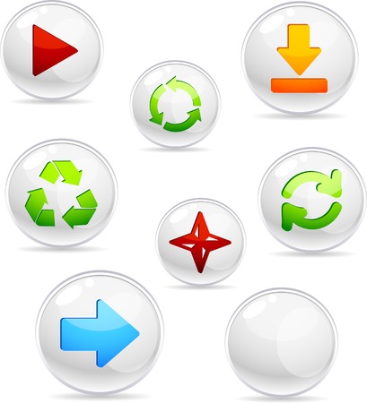 Arrows 3d icons. Vector illustration. のイラスト素材