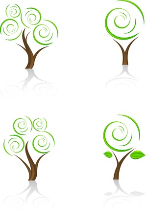 Set of tree icon. Vector. のイラスト素材