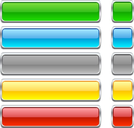 Web shiny buttons. Vector illustration. のイラスト素材