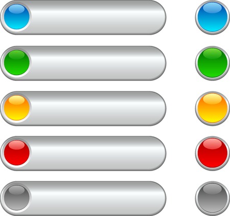 Web shiny buttons. Vector illustration. のイラスト素材