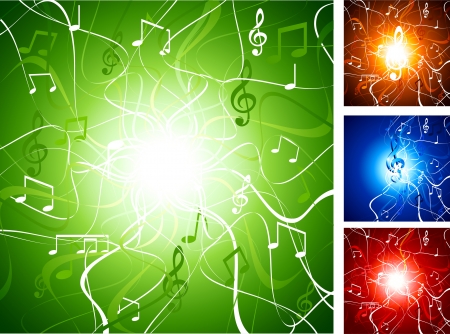 Luminous music backgrounds. Vector illustration. のイラスト素材