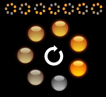 Circle loading indicators. Vector illustration. のイラスト素材