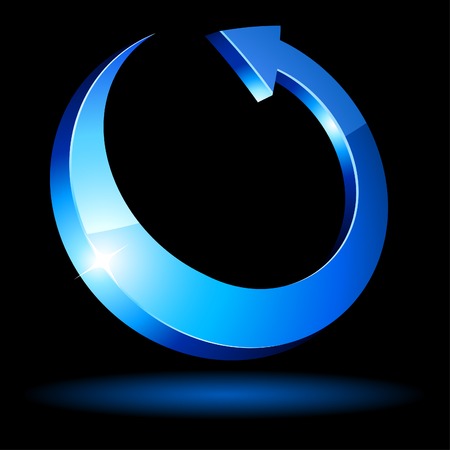 Blue luminous arrow. Vector illustration. のイラスト素材