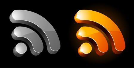 3d rss symbol. Vector illustration. のイラスト素材