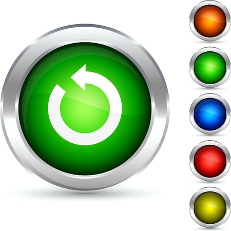 Refresh detailed button. Vector illustration. のイラスト素材