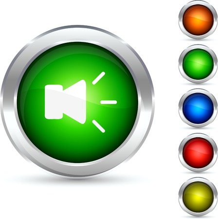 Sound detailed button. Vector illustration. のイラスト素材