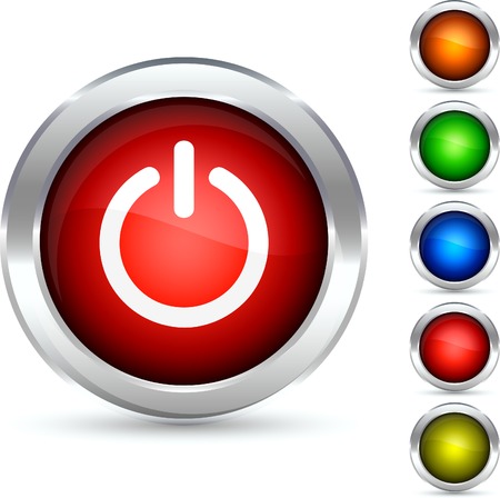 Switch detailed button. Vector illustration. のイラスト素材