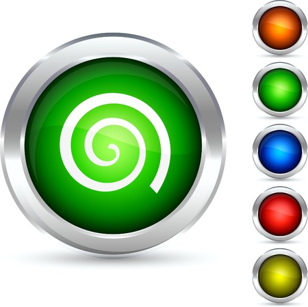 Swirl detailed button. Vector illustration. のイラスト素材